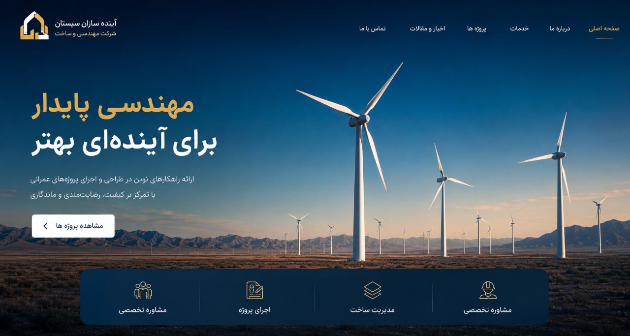 Civil engineering company corporate website project